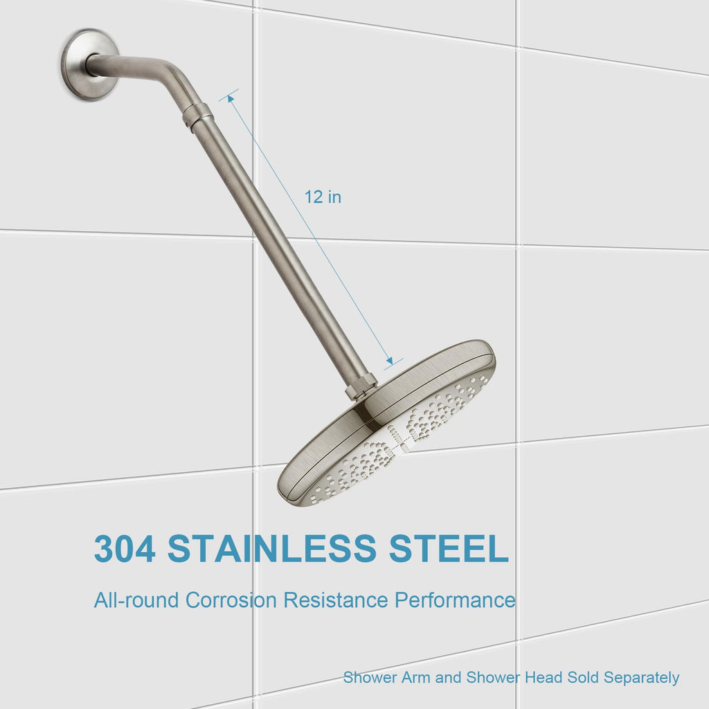 OFFO Shower Head Extension Arm, Shower Arm Extension Shower Head Extender Made of 304 Stainless Steel Shower Pipe Extension, Bright Gold 3 in