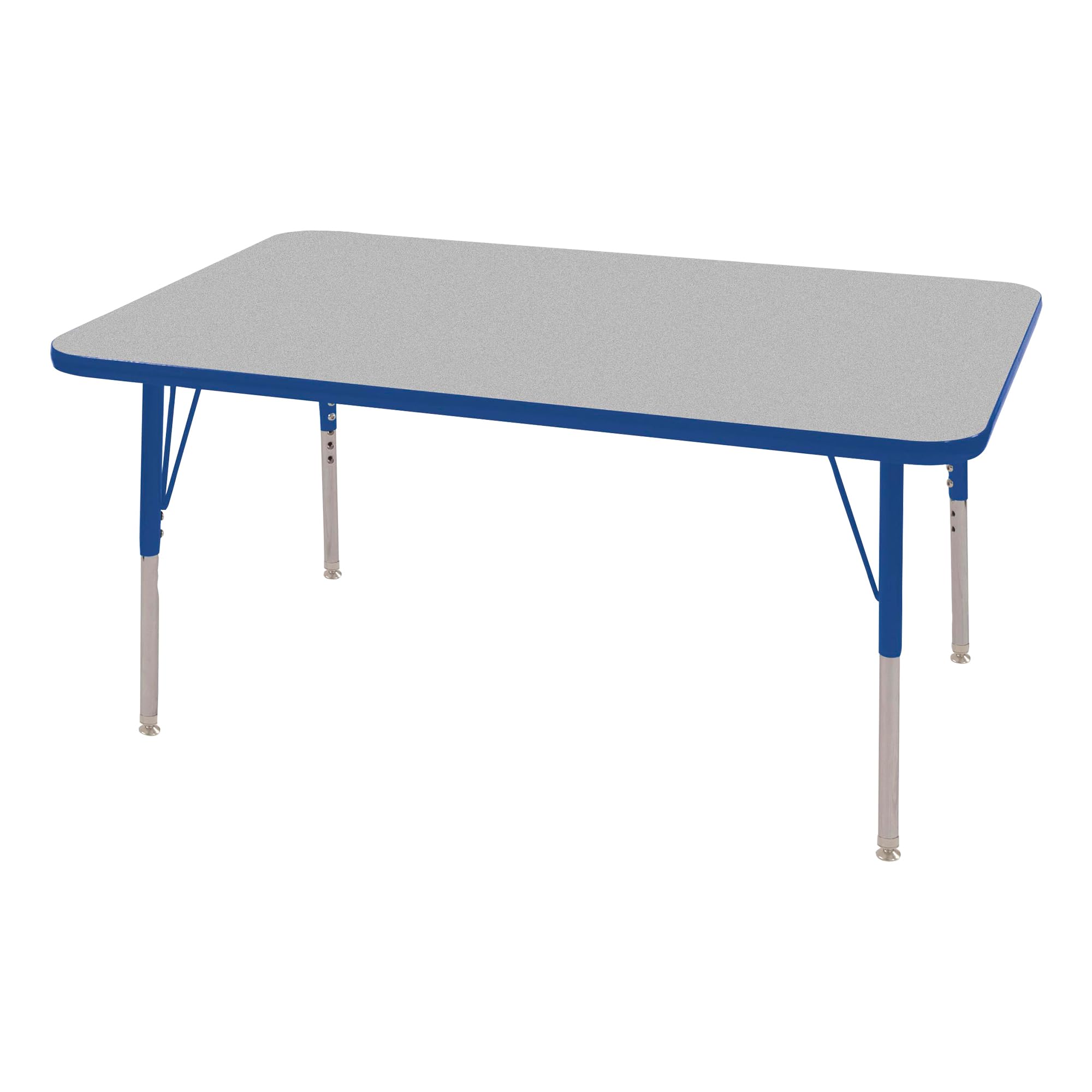 Norwood Commercial Furniture 36-Inch Adjustable Height Classroom Activity Table for Kids & Adults, Rectangular Activity Table for School and Home, Blue