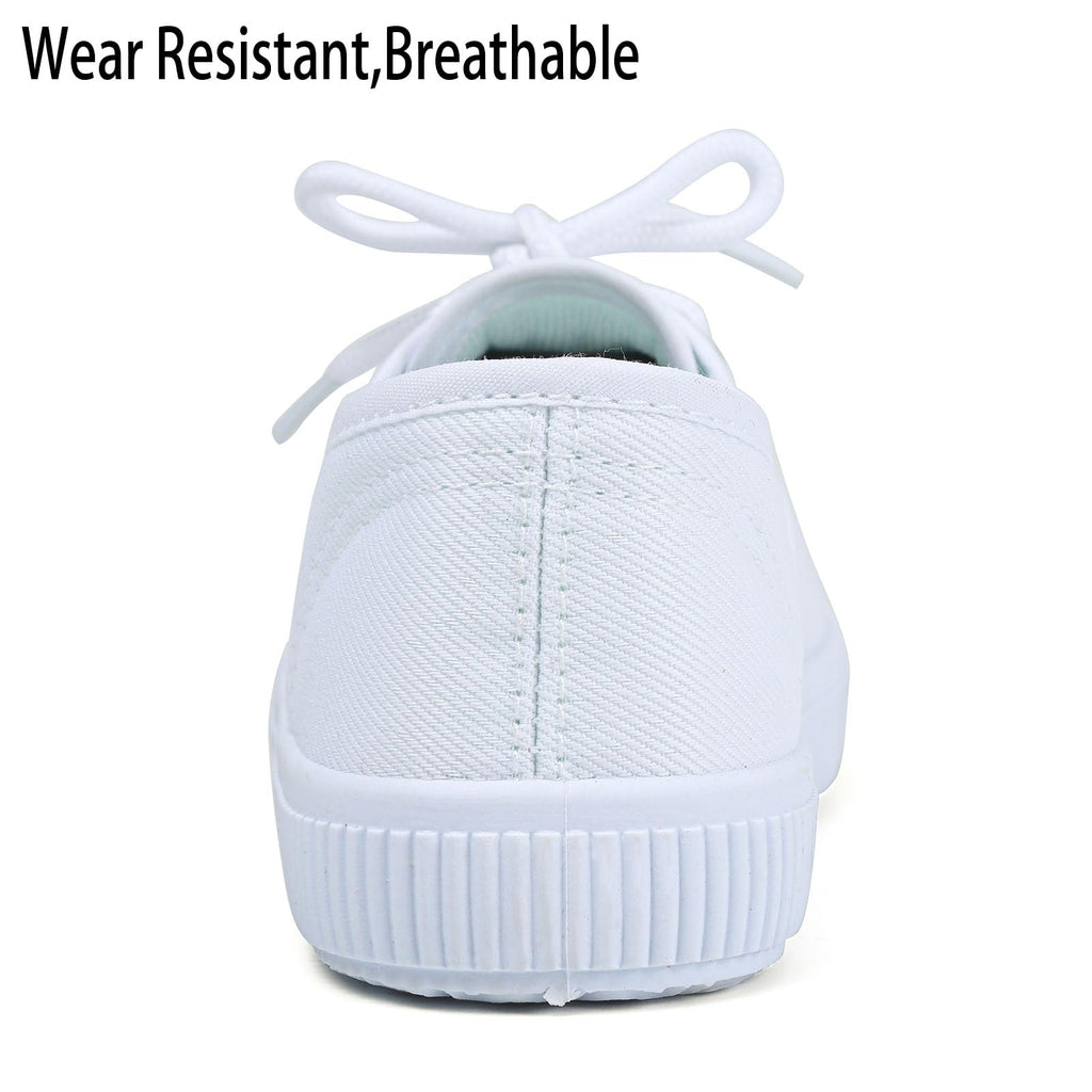 Boy's Girl's Kids White Canvas Shoes for Kids Slip-On Lightweight Sneakers Casual Skin-Friendly Walking Running Shoes(Toddler/Little Kids/Big Kids)