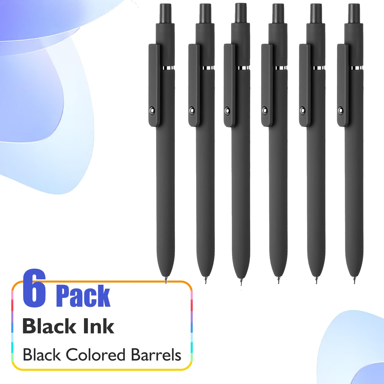 Vanhench 10Pcs Gel Pens, Black Ink Cute Pens for Trendy Stuff, Happy Birthday Gift Basket, Aesthetic Office Supplies (10PCS Gradient)