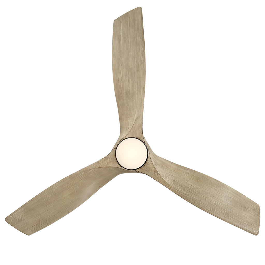 Modern Forms Zephyr Smart Indoor and Outdoor 3-Blade Ceiling Fan 52in Bronze/White Oak with Adjustable CCT 2700K-3000K-4000K-5000K LED Light Kit and Remote Control