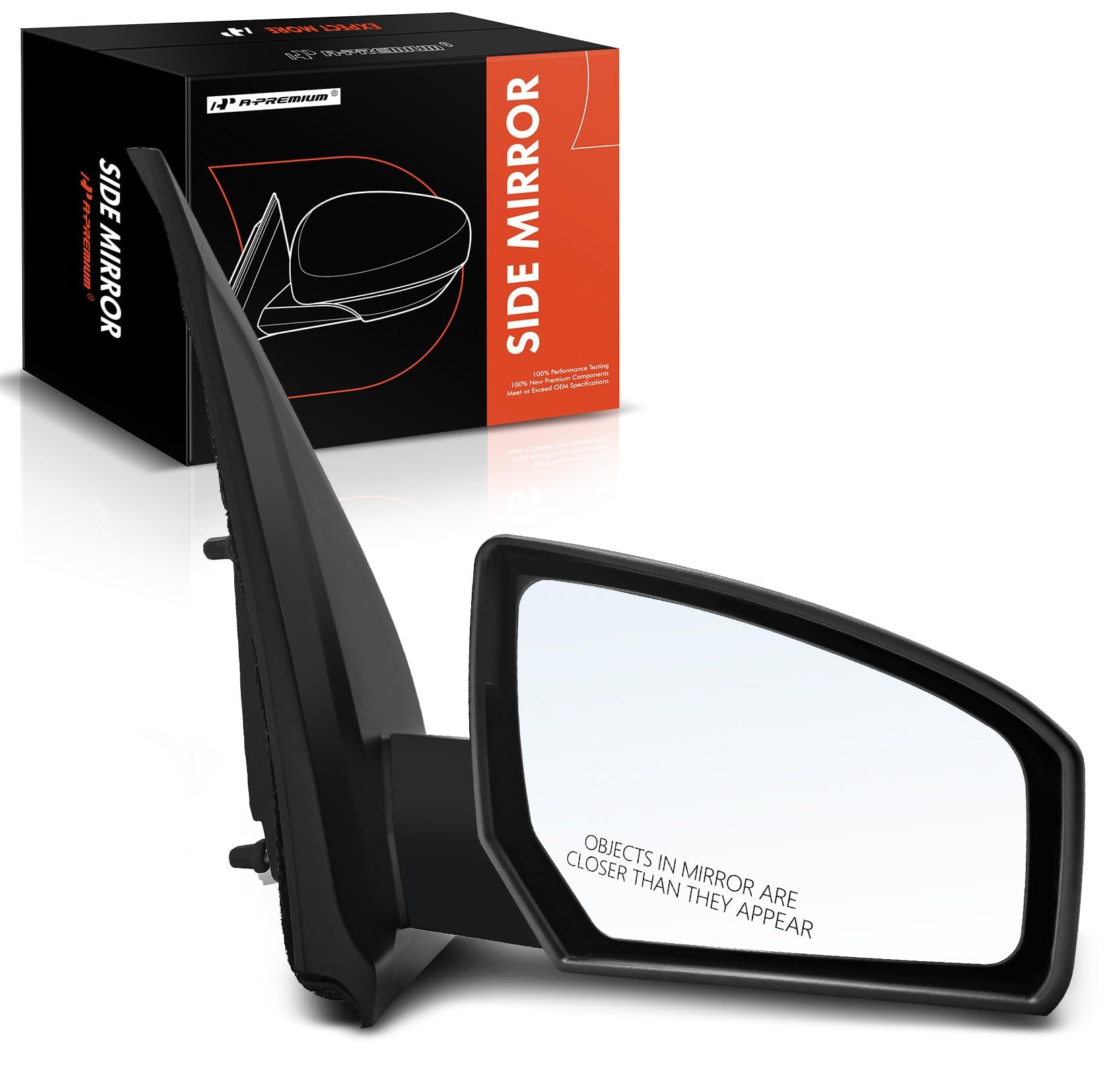 A-Premium Pair (2) Driver and Passenger Side Power Door Mirror - Compatible with Nissan Sentra 2007-2012 - Non-Heated Non-Folding Black Outside Rear View Mirror - Replace# 96302ET01E