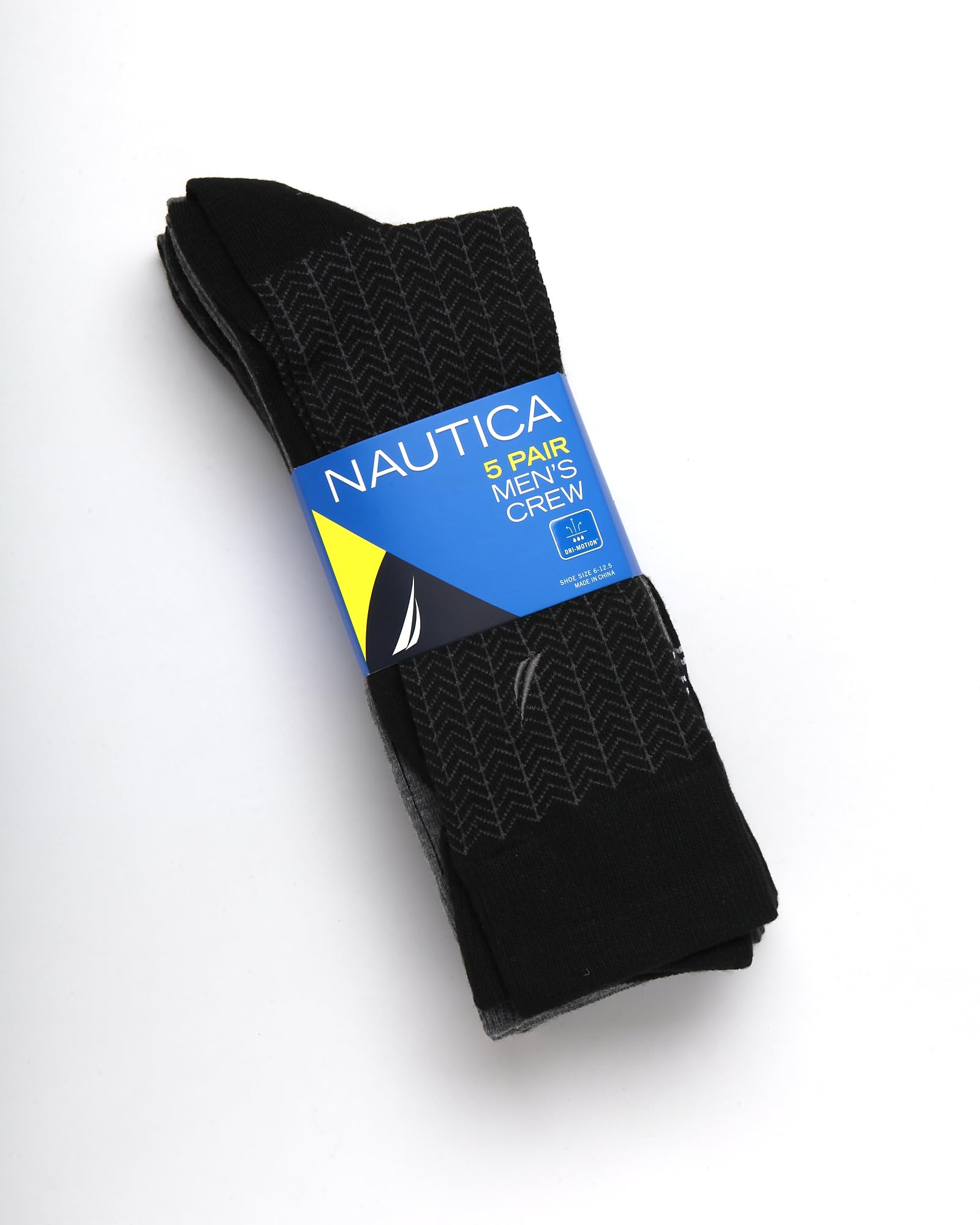 Nautica Mens Dress Socks - 5 Pack Breathable Comfort Stretch Crew-Length Work Socks for Men for Business Formal Wear (6-12.5)