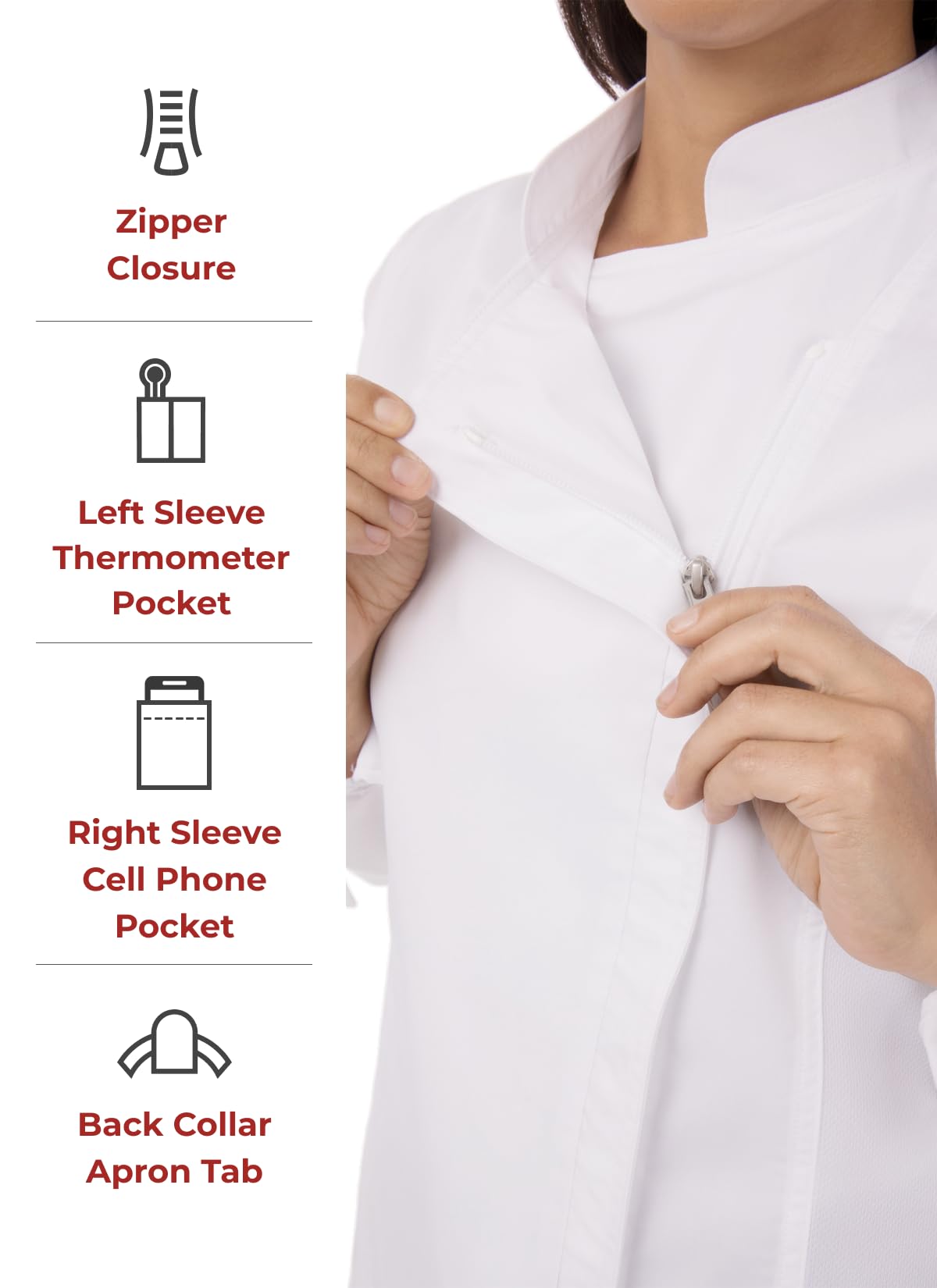 Chef Works Women's Hartford Cool Vent Chef Coat
