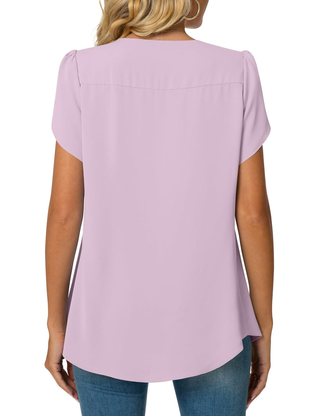 Bestbee Womens Plus Size Tops Dressy Casual Summer Chiffon Blouses Short Sleeve Dress Shirts Business Loose Fit Tunics
