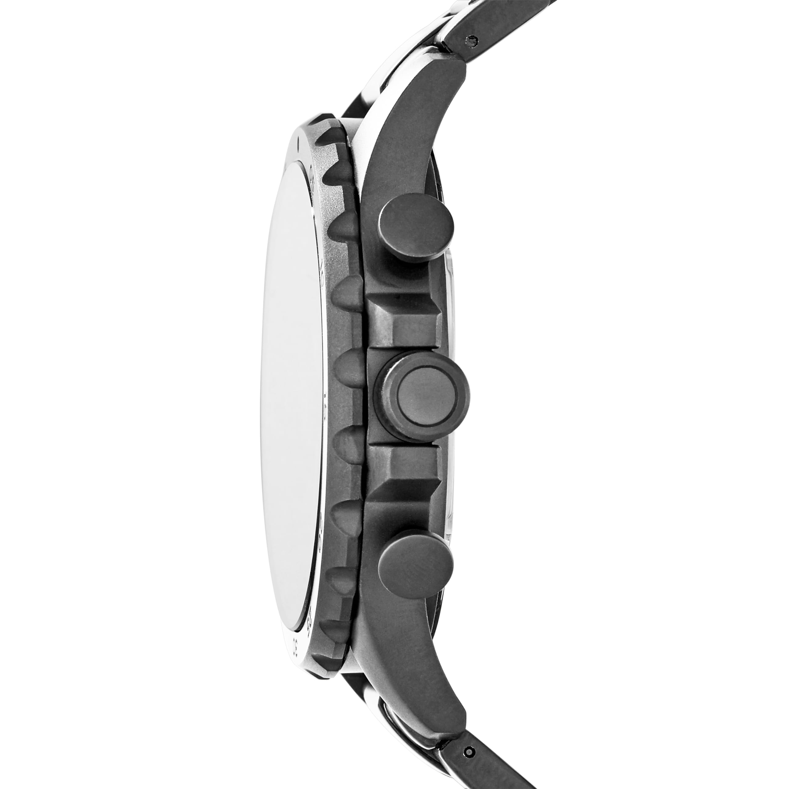 Fossil Men's Nate Quartz Watch, Oversized Stainless Steel Chronograph Watch for Men