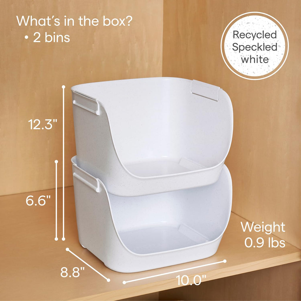 YouCopia ShelfBin Packet Organizer, 4-Tier Stairstep Raised Divided Bin, BPA-Free Storage Caddy for Kitchen Pantry and Cabinet Organization, Tea Bags, Medicine, and More