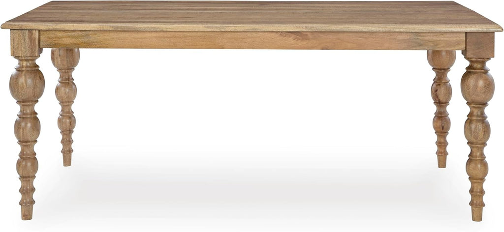 Signature Design by Ashley Rybergston Casual Dining Table with 4 Legs, Light Brown