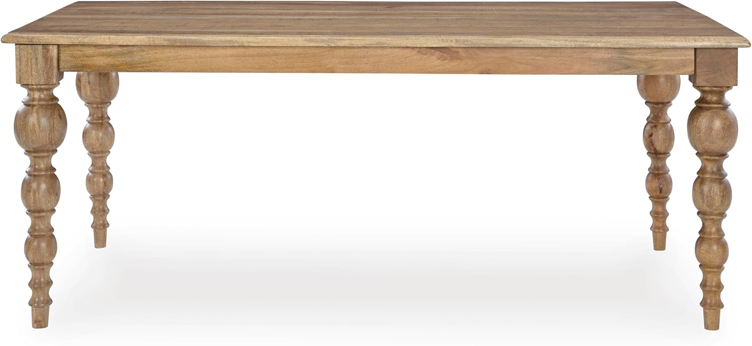 Signature Design by Ashley Rybergston Casual Dining Table with 4 Legs, Light Brown