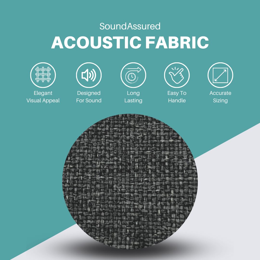 SoundAssured Acoustical Fabric - Precut Pieces 59x36 - Acoustically Transparent Fabric for Making Acoustic Panels - DIY Sound Panel Acoustic Fabric (50s Pink)