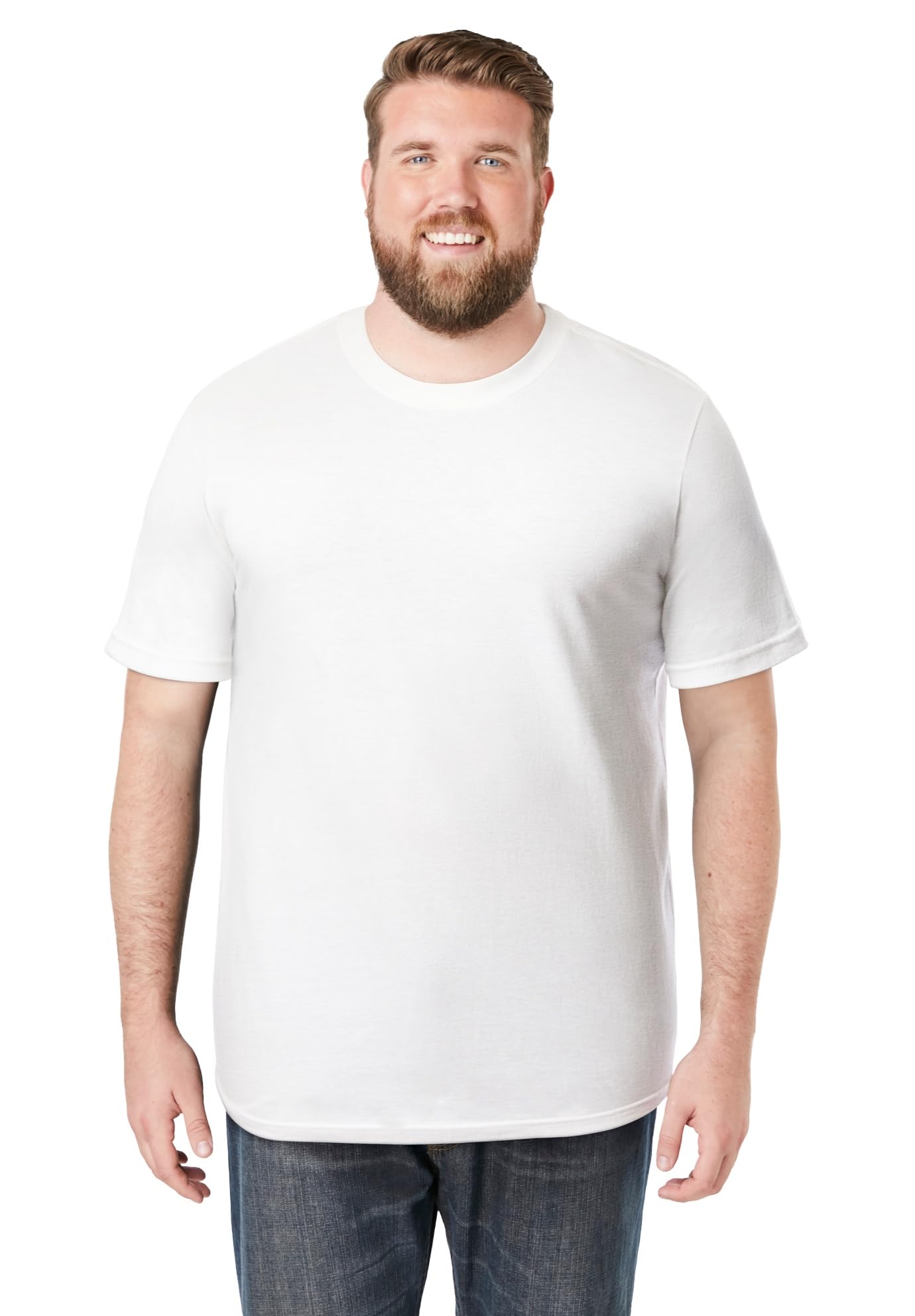 KingSize Men's Big & Tall Shrink-Less Lightweight Pocket Crewneck T-Shirt