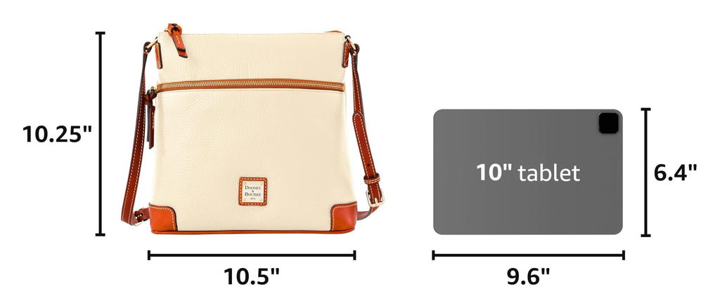 Dooney & Bourke Women's Crossbody in Pebble Grain Leather, Large Handbag with Adjustable Shoulder Strap