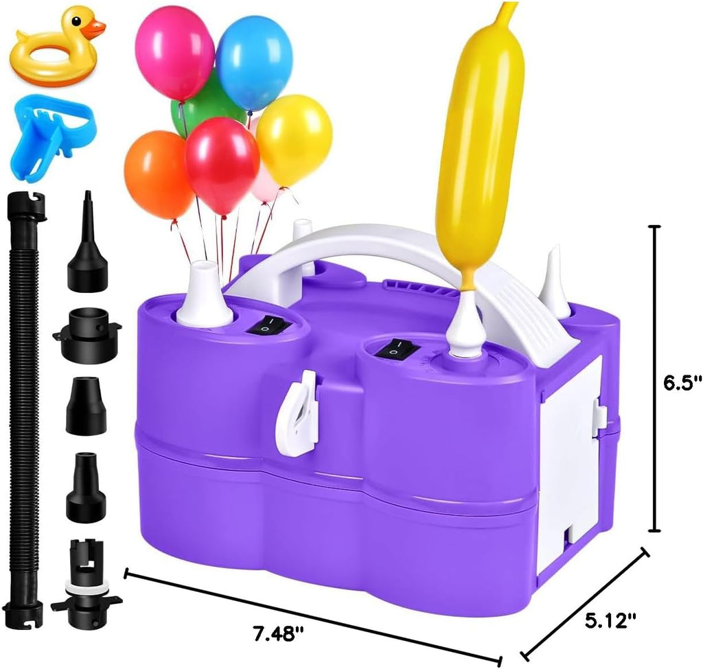 Keaibuding Balloon Pump Electric 3-in-1 Portable Air Pump for Inflatables and Balloons, Fast Inflation for 260q Foil Mylar Latex Double-Stuffed Balloons, Inflator Deflator for Pool Floats Air Bed