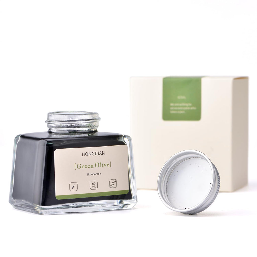 Asvine Hongdian Fountain Pen Bottled Ink Black, 60ml Fountain Pen Bottled Ink, Non Carbon
