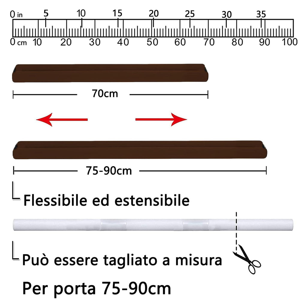 BKSAI Door Draft Stopper for Doors No Adhesive Draught Excluder Under Door Wind Blocker for Bottom of Door,Reduce Noise Draught Excluder Sweep Sound Proof (Beige 24-29IN / Distance Under The Door 1IN)