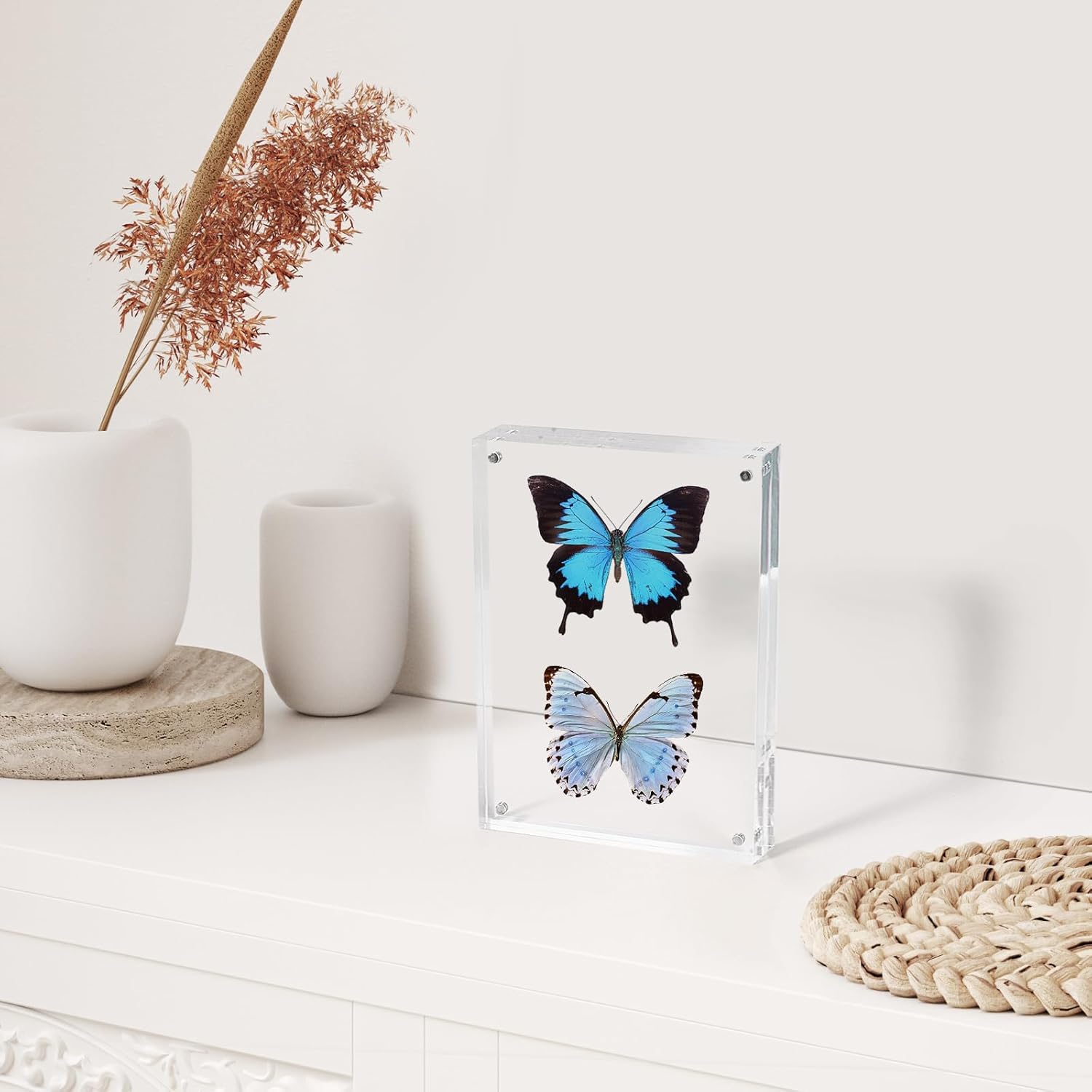 SYNTRIFIC 10 PACK Magnetic Picture Frame,8X10 Acrylic Frame Double Sided Picture Frame,20mm Thickness Magnetic Premium Acrylic Picture Frames Gifts Ideal
