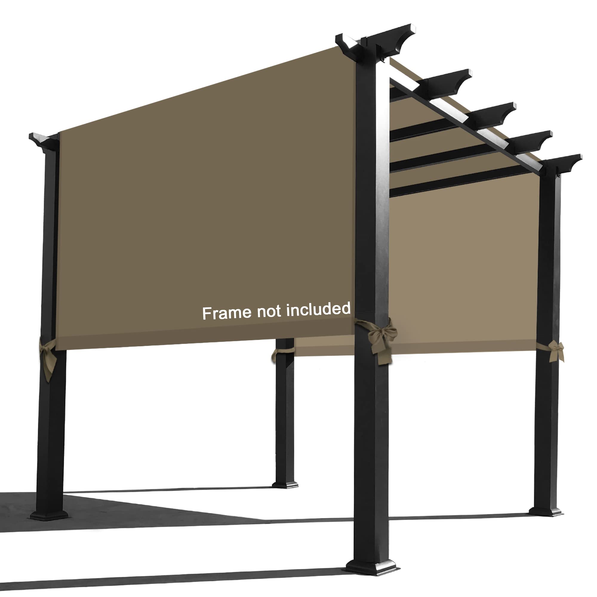 Alion Home Waterproof Pergola Cover - Universal Replacement Canopy (12' L x 8' W, Sand)