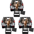 Dog Stairs for Car - Foldable Dog Ramps for Large Dogs with Non Slip Surface, Portable Dog Steps for Cars and SUV, Truck, Support Up to 200 Lbs