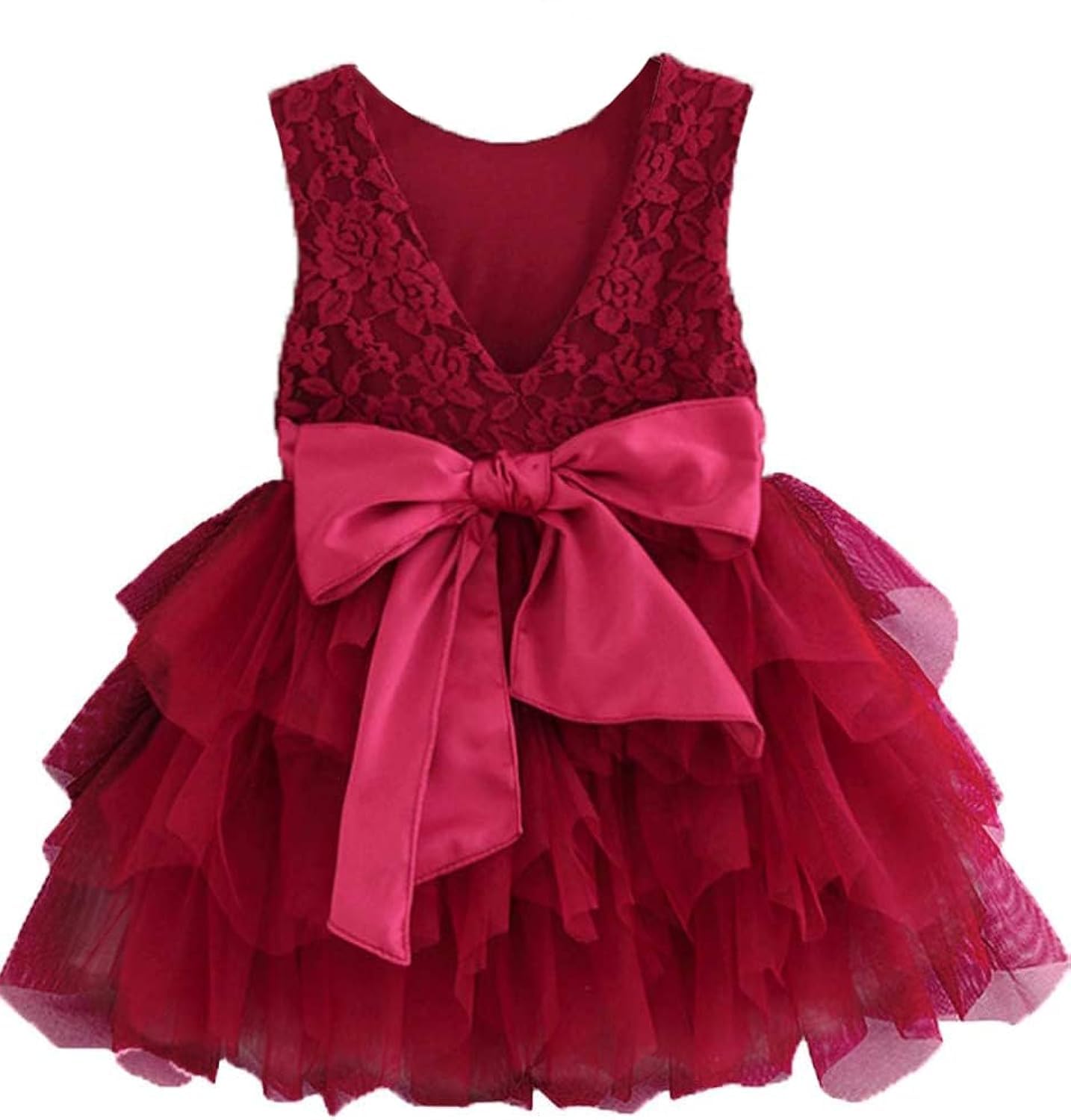 APRIL GIRL Flower Girl Dress, Lace Dress 3/4 Sleeve Dress