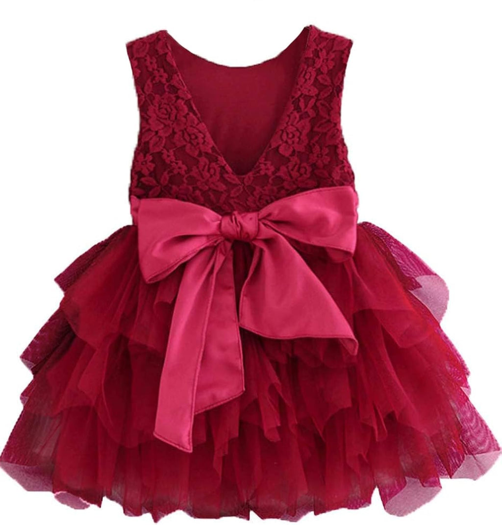 APRIL GIRL Flower Girl Dress, Lace Dress 3/4 Sleeve Dress