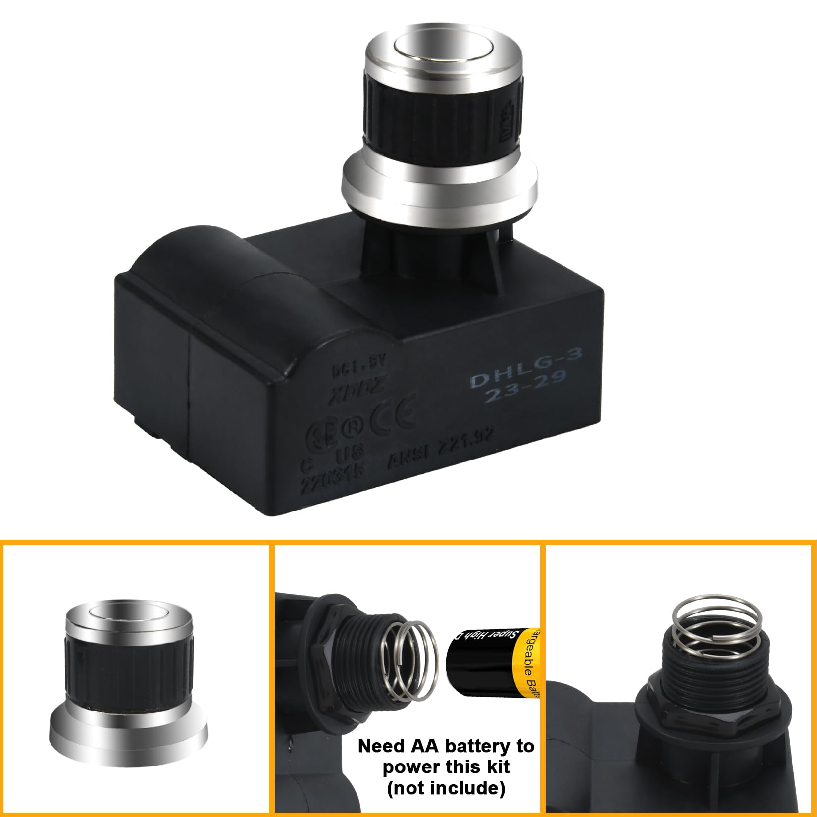 GasSaf Spark Generator 1 Outlet Push Button Electronic Igniter Ignitor Gas Grill Replacement for Broil King, Broil-Mate, Sterling, Jackson, Napoleon, Silver Chef, BBQ Pro, BBQ Tek and Others