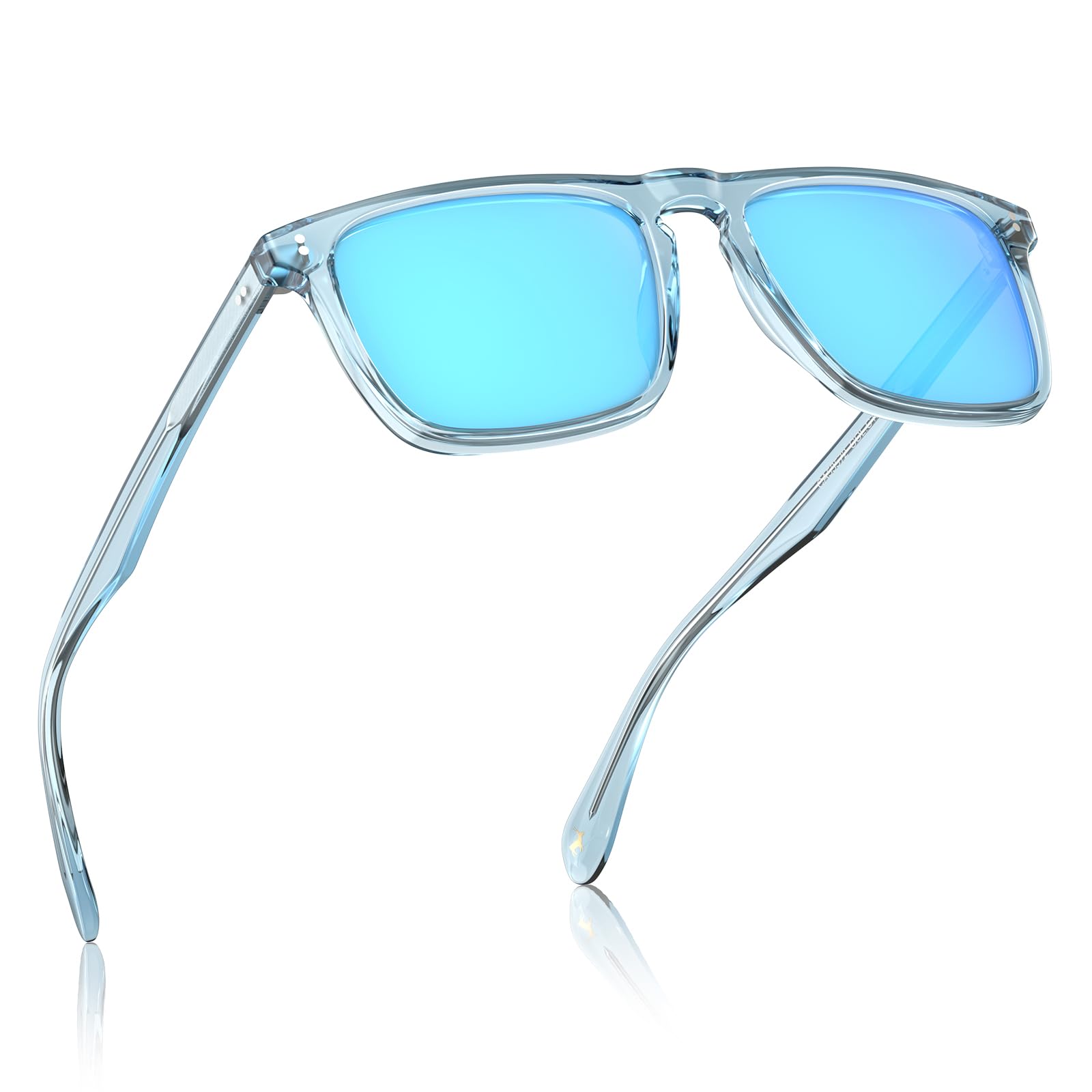 CARFIA Retro Polarized Sunglasses for Men UV Protection Hand-crafted Acetate Frame Fashion Cool Sun Glasses CA53572