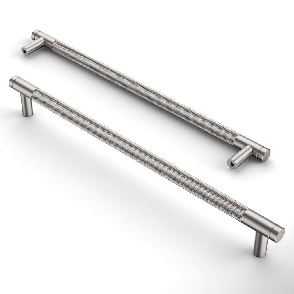 Asidrama 10 Pack 3 Inch(76mm) Matte Black and Champagne Bronze Cabinet Pulls Knurled Cabinet Handles Cupboard Handles Kitchen Cabinet Hardware for Cupboard Drawer Pulls