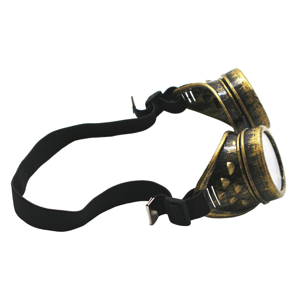 WEICHUAN Vintage Steampunk Goggles Mad Scientist Goggles Cosplay Punk Glasses for Adult, Women, Men Halloween Costume