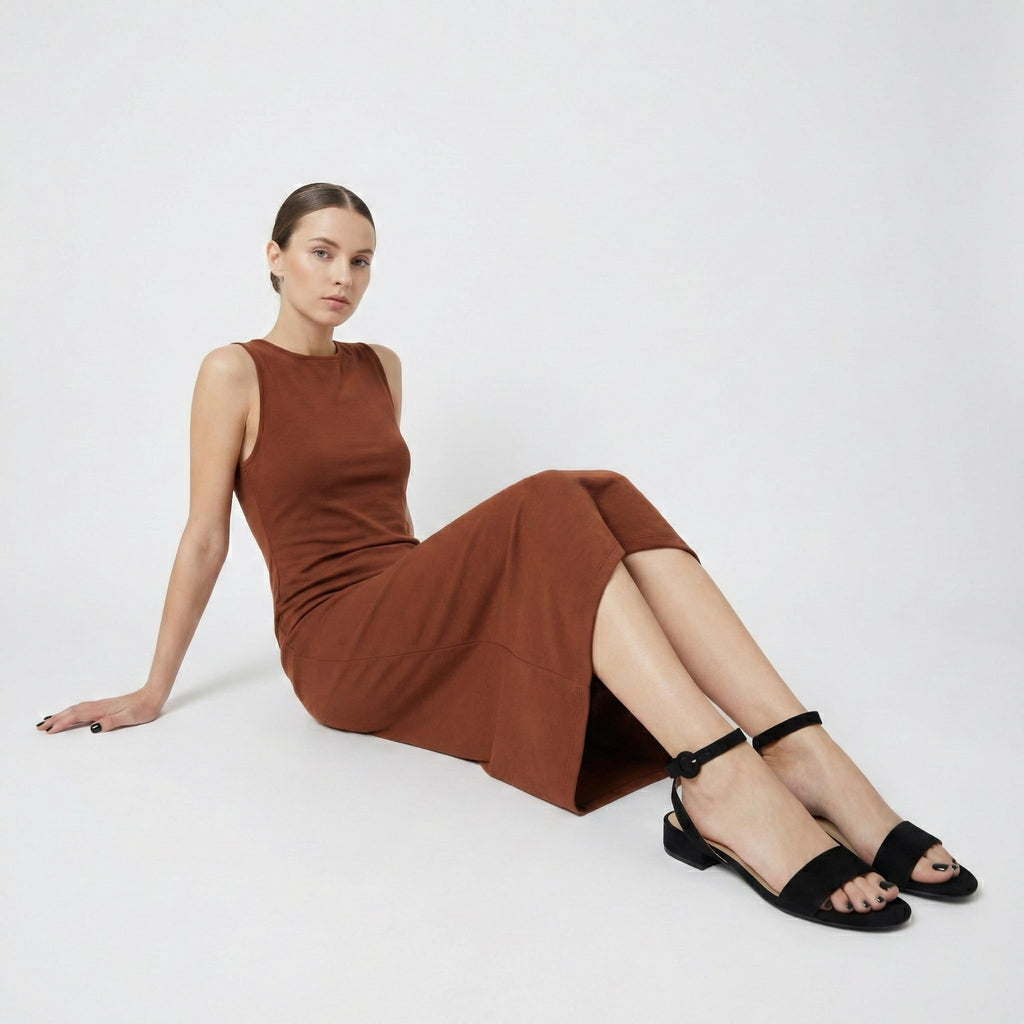 CUSHIONAIRE Women's Nila one band low block heel sandal +Wide Widths Available