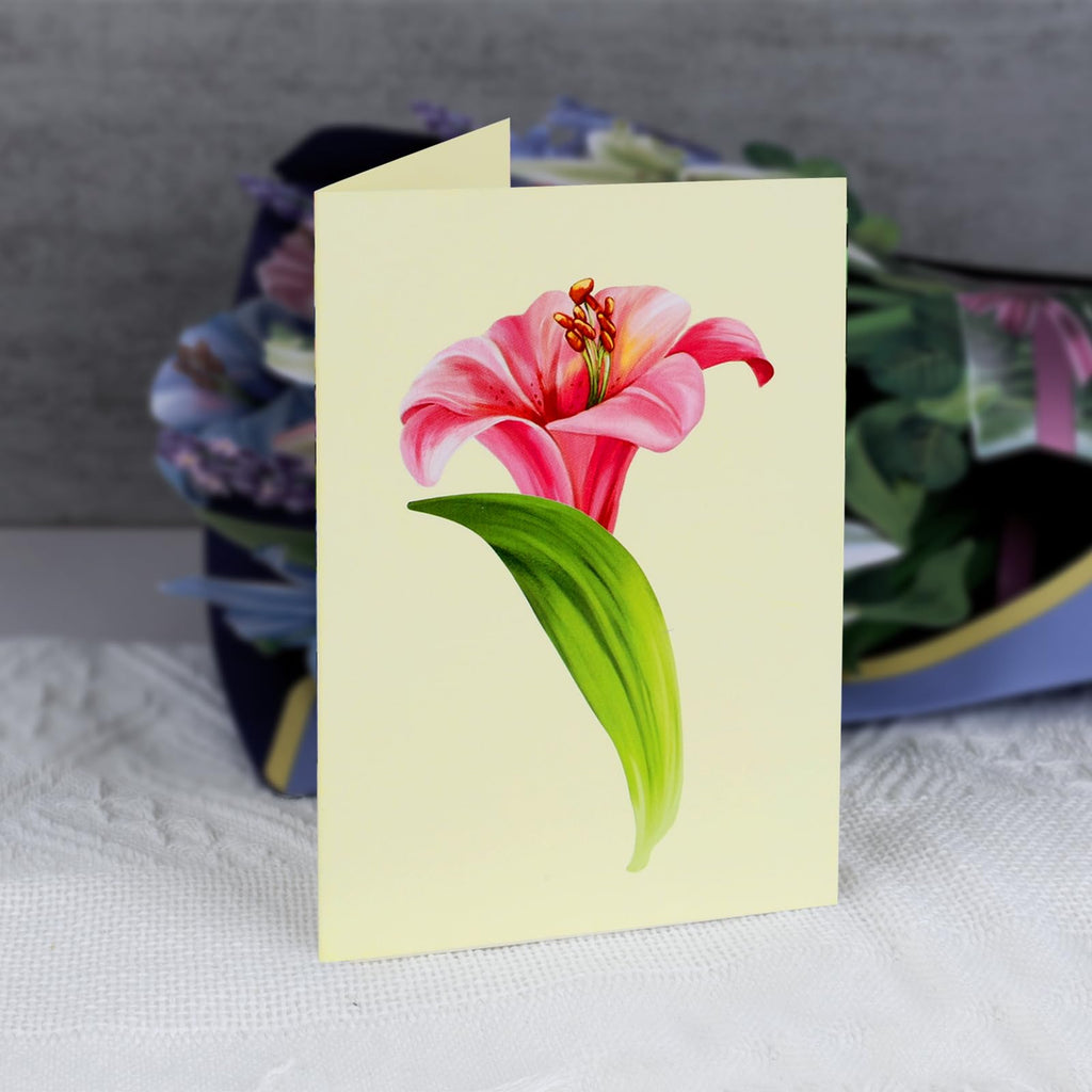 Airpark 3D Pop Up Paper Flowers Bouquet Card 12’‘ with Note & Envelope, Birthday Gifts, Get Well, Thank You, Greeting Cards for Women Mom Wife Friends, Daisies and Butterflies
