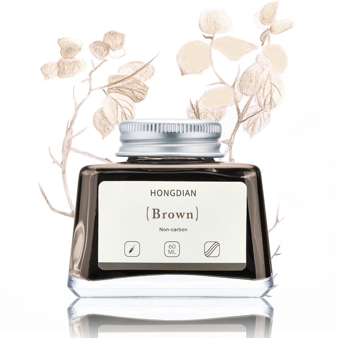 Asvine Hongdian Fountain Pen Bottled Ink Black, 60ml Fountain Pen Bottled Ink, Non Carbon