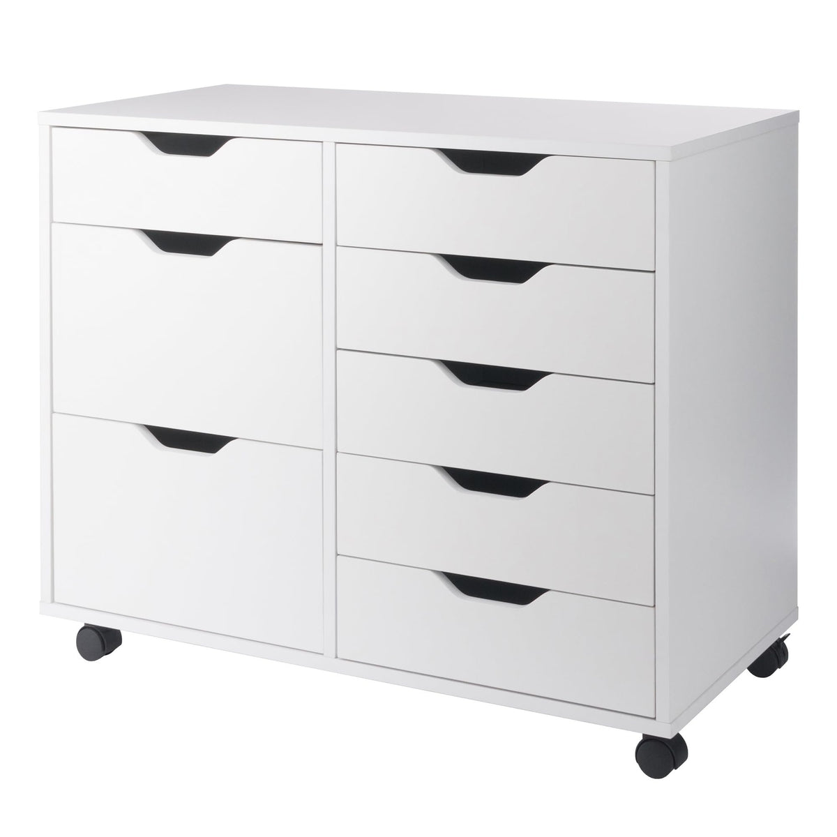 Winsome Halifax Mobile Storage Cabinet with Doors & Drawers, Stylish & Functional Home Storage Cabinet for Filing, Kitchen Organization, Moveable Furniture for Office, Dorms, Apartments
