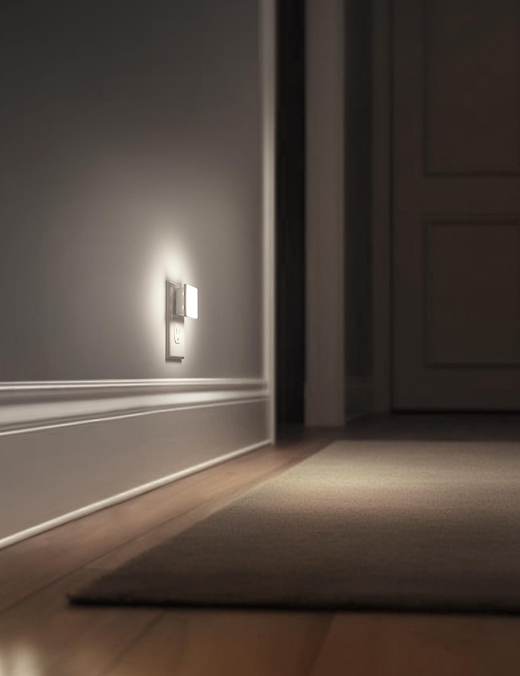 L LOHAS LED Night Light,Night Lights Plug into Wall, [6-Pack] Plug in Night Light, Dusk-to-Dawn Sensor, 3000K Soft White 0.3W Bright Nightlight Auto-On/Off for Adults Kids Bedroom Bathroom Hallway