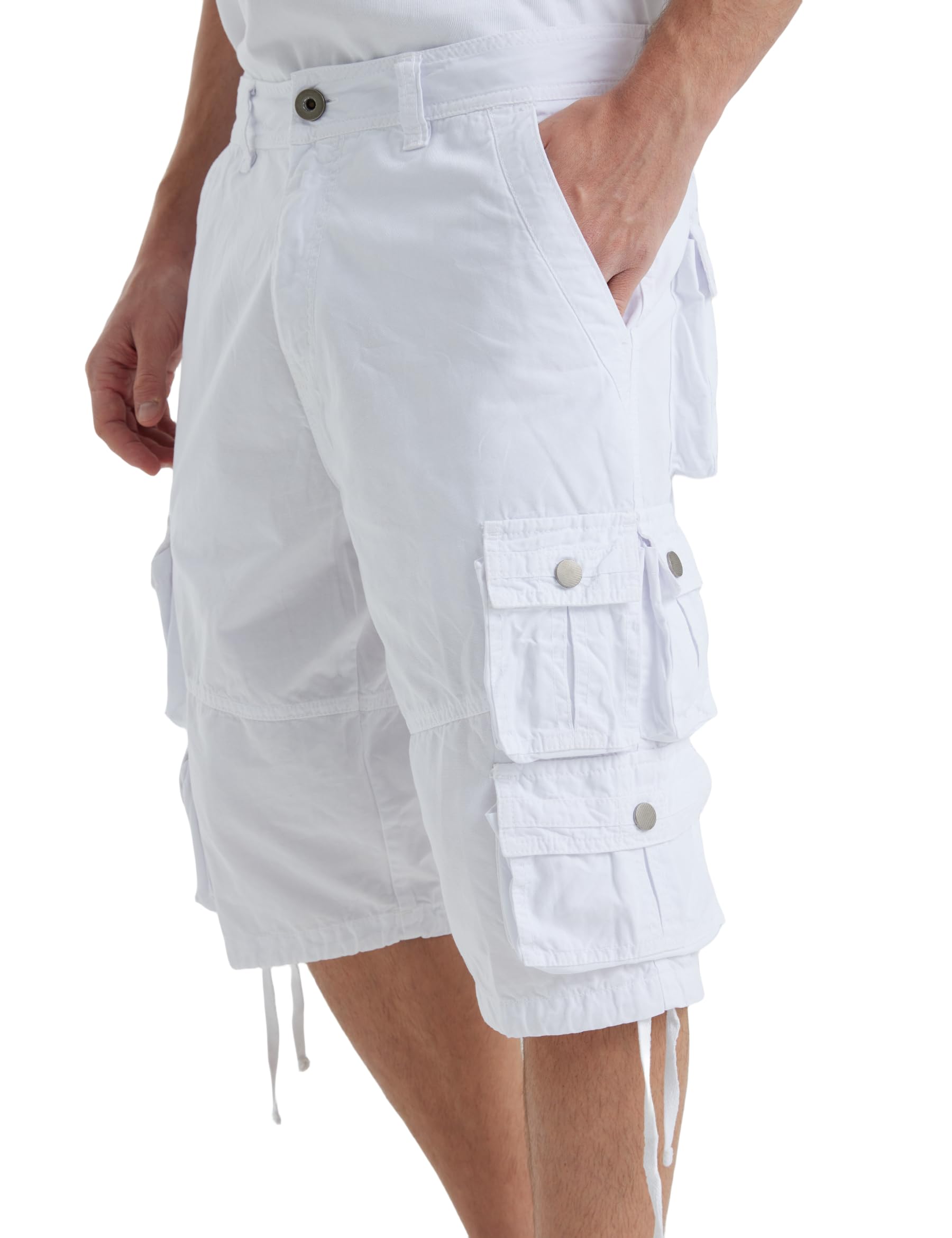 YGREYG Mens Cargo Shorts Long Capri Below The Knee Shorts 3/4 Relaxed Fit Long Shorts with Pockets