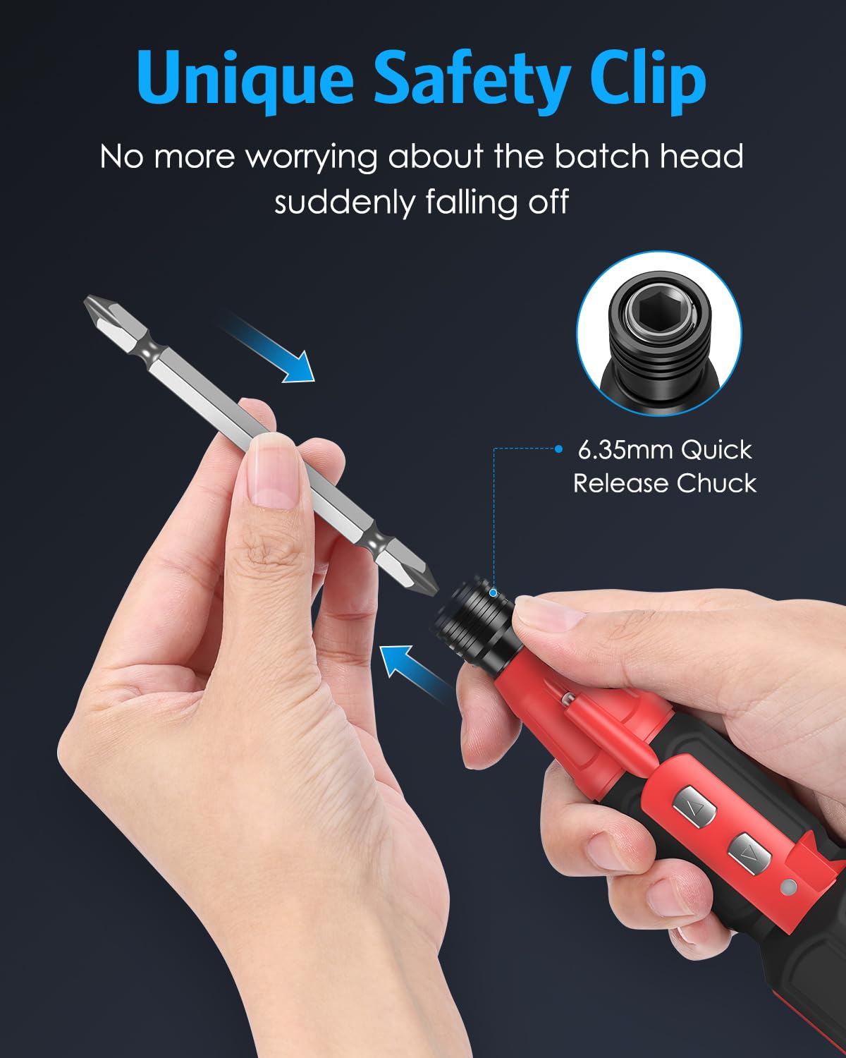AMIR Cordless Power Screwdriver, Rechargeable Electric Screwdriver Sets, Portable Automatic Home Repair Tool Kit, Motorized Screwdriver with USB Cable and LED Lights