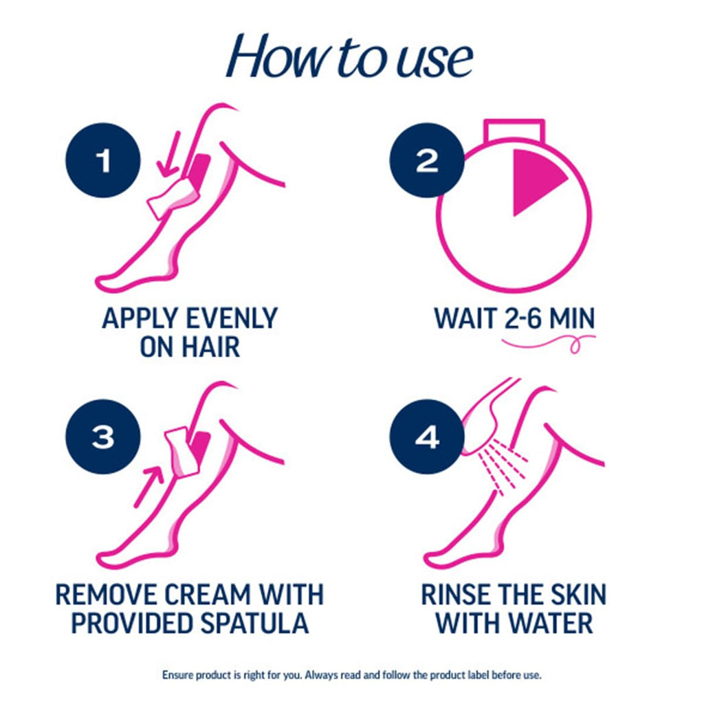 VEET Professional 2 Minute Cream for All Skin Types with Shea Butter, Effective Full Bikini & Pubic Hair Removal, Dermatologically Tested, 13.5 FL OZ Bottle w/Spatula