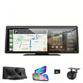 8.1" Wireless CarPlay Screen with 2K Dash Cam & 1080P Backup Camera | Wireless CarPlay/Android Auto,Voice Control, Split Display, GPS & Mirror Link, Easy Plug-and-Play Install