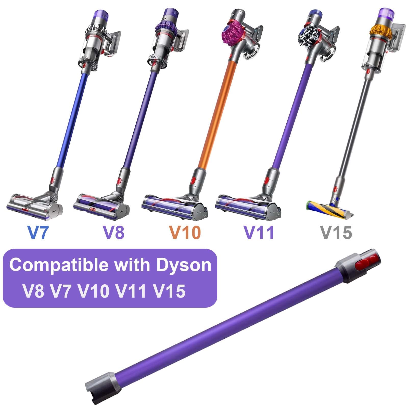 GYLBF Quick Release Wand Compatible for Dyson V15 V11 V10 V8 V7 Stick Vacuum Cleaners, Vacuums Attachment Extension Tube, 28.3 IN (Black)