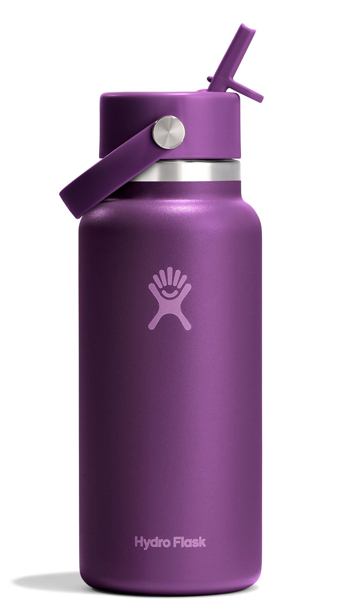 Hydro Flask Water Bottle - Insulated Stainless Steel - Wide Straw Lid, Non Spill, Leakproof in 24 Oz Forest Green Arc