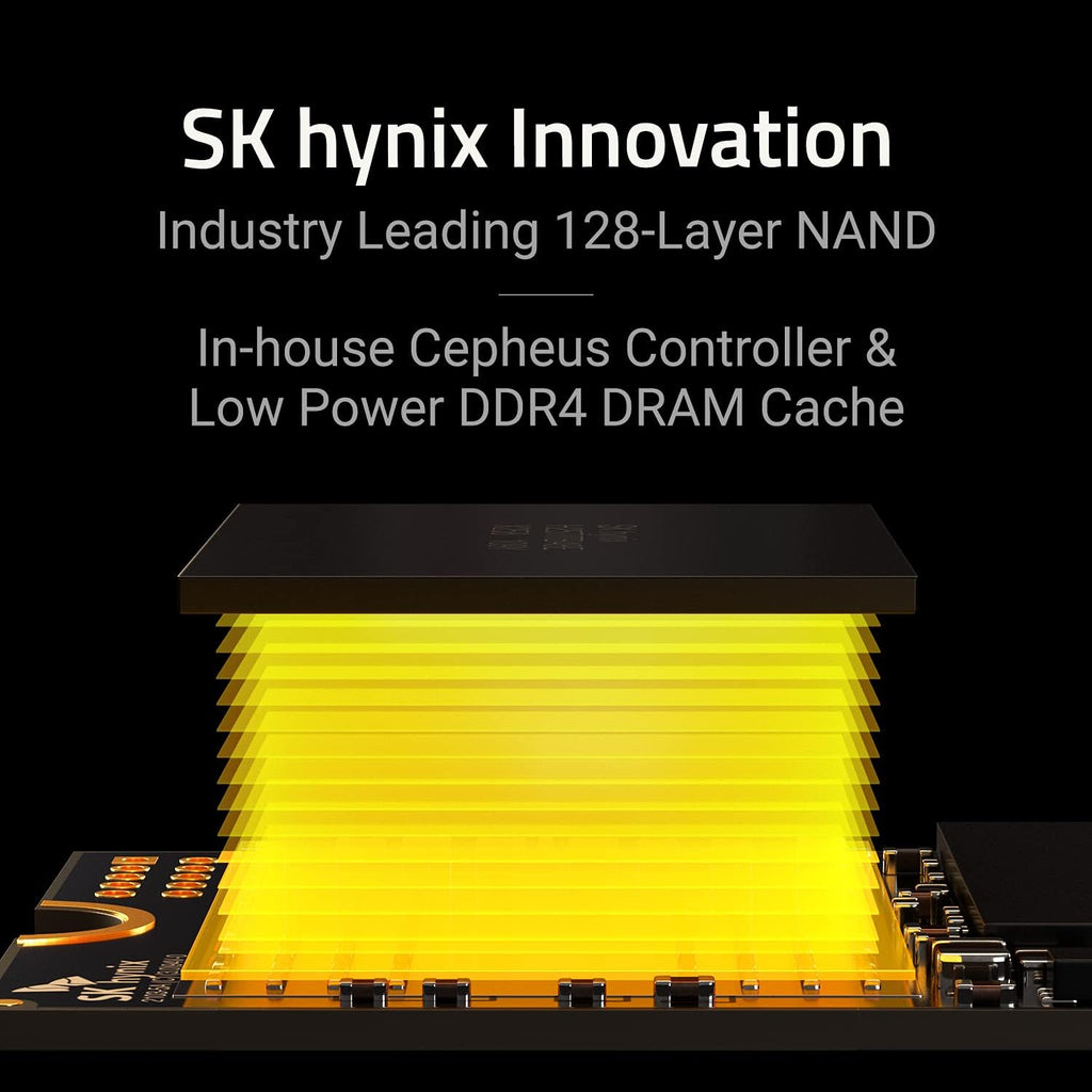 SK Hynix Gold P31 2TB PCIe NVMe Gen3 M.2 2280 Internal SSD, Up to 3500MB/S, Compact M.2 SSD Form Factor SSD - Internal Solid State Drive with 128-Layer NAND Flash