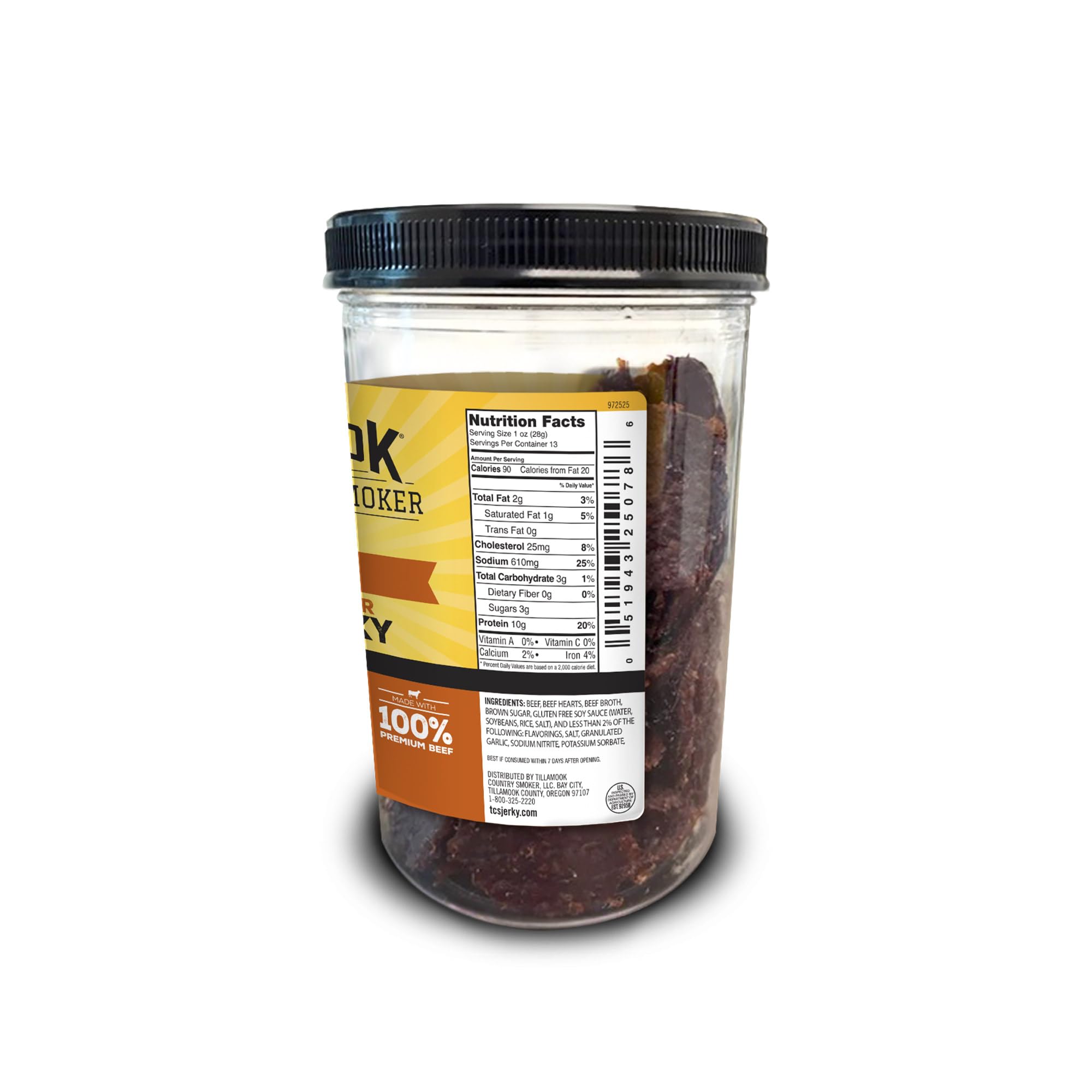 Tillamook Country Smoker Real Hardwood Smoked Silver Dollar Beef Jerky, Old Fashioned, 13 Ounce