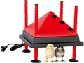 RentACoop 10x10” Adjustable Heating Plate with Bonus Foldable Anti-Roost Cone for up to 15 Chicks | Chick Brooder Heat Plate – Energy-Efficient 15-Watt Chick Heater - Safer Than Heat Lamps