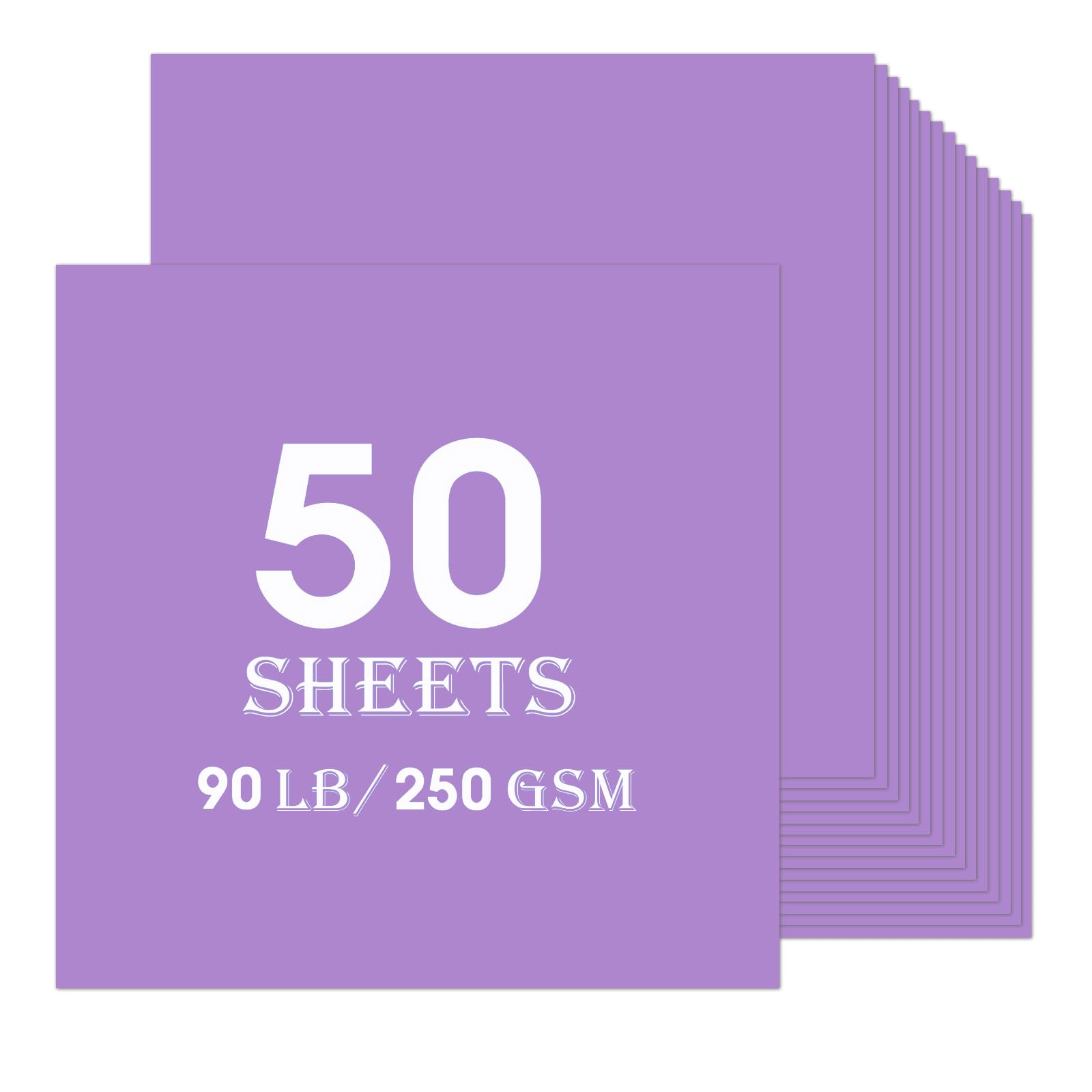 Black Cardstock 50 sheets, 12” x 12” Cardstock Paper Bulk Construction Paper,250GSM Card Stock Printer Paper Scrapbooking Supplies for Diy Crafts Cricut Card Making (Black)