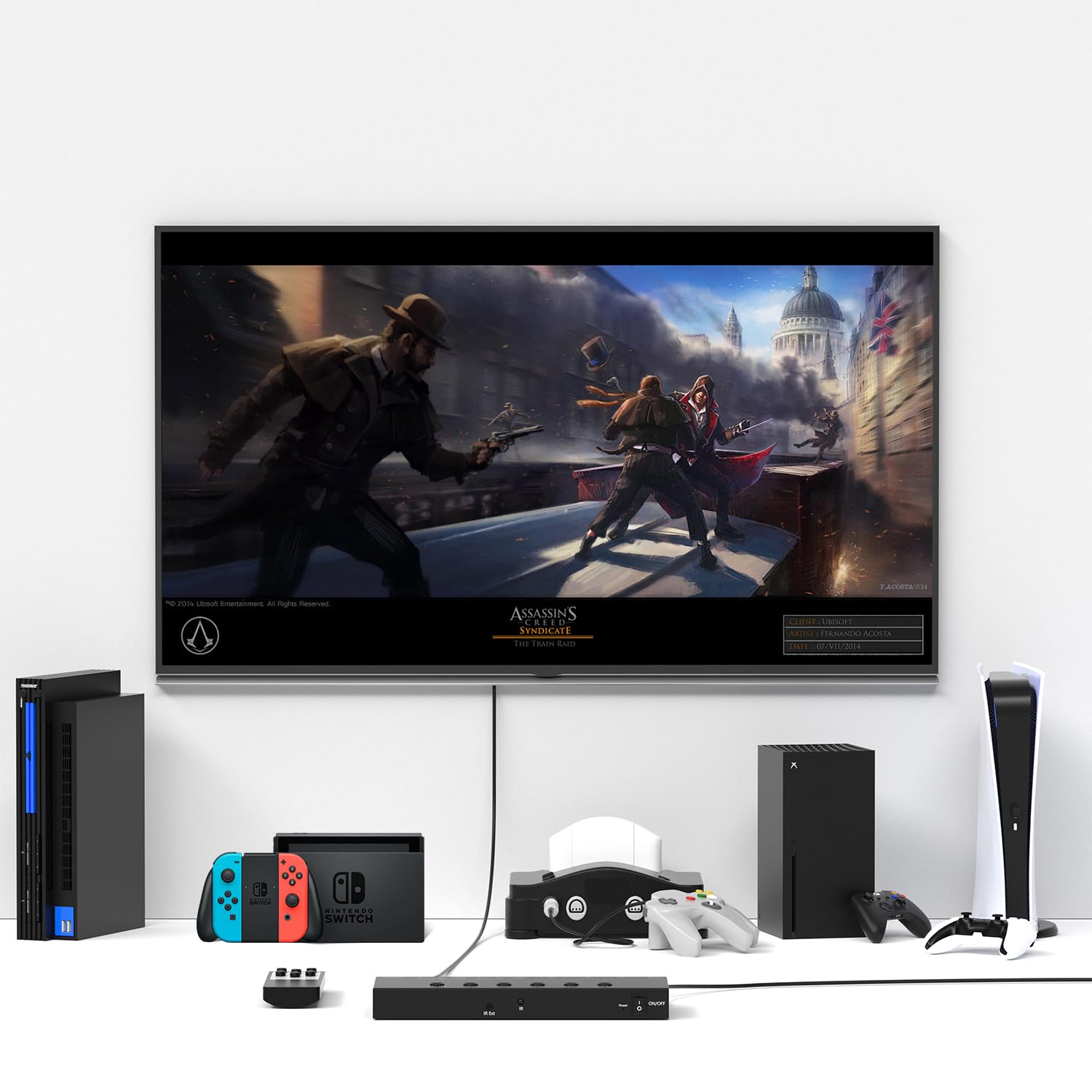 HDMI 2.1 Bi-Directional Switch Ultra HD 8K HDMI Switcher 2 in 1 Out/ 1 in 2 Out HDMI Switch Supports 8K@60Hz/ 4K@120Hz 48Gbps Compatible with Switch/Switch OLED PS5/4 Xbox Roku Apple TV Fire TV Stick
