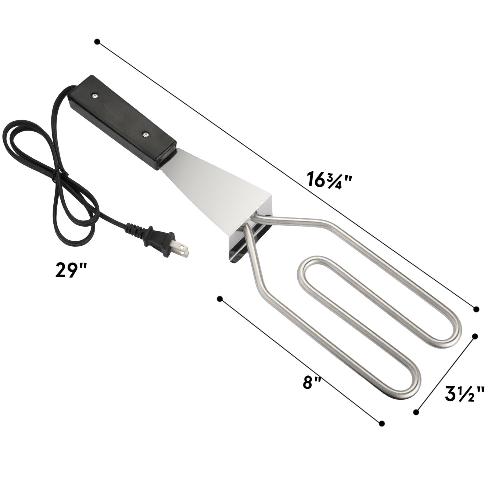 600W Electric Charcoal Starter Fire Lighter for BBQ Grill Smoker Fireplace, Firepit, Stove - Quickly Ignite Coals Briquettes Without Lighter Fluid or Matches - 29 Inch Power Cord