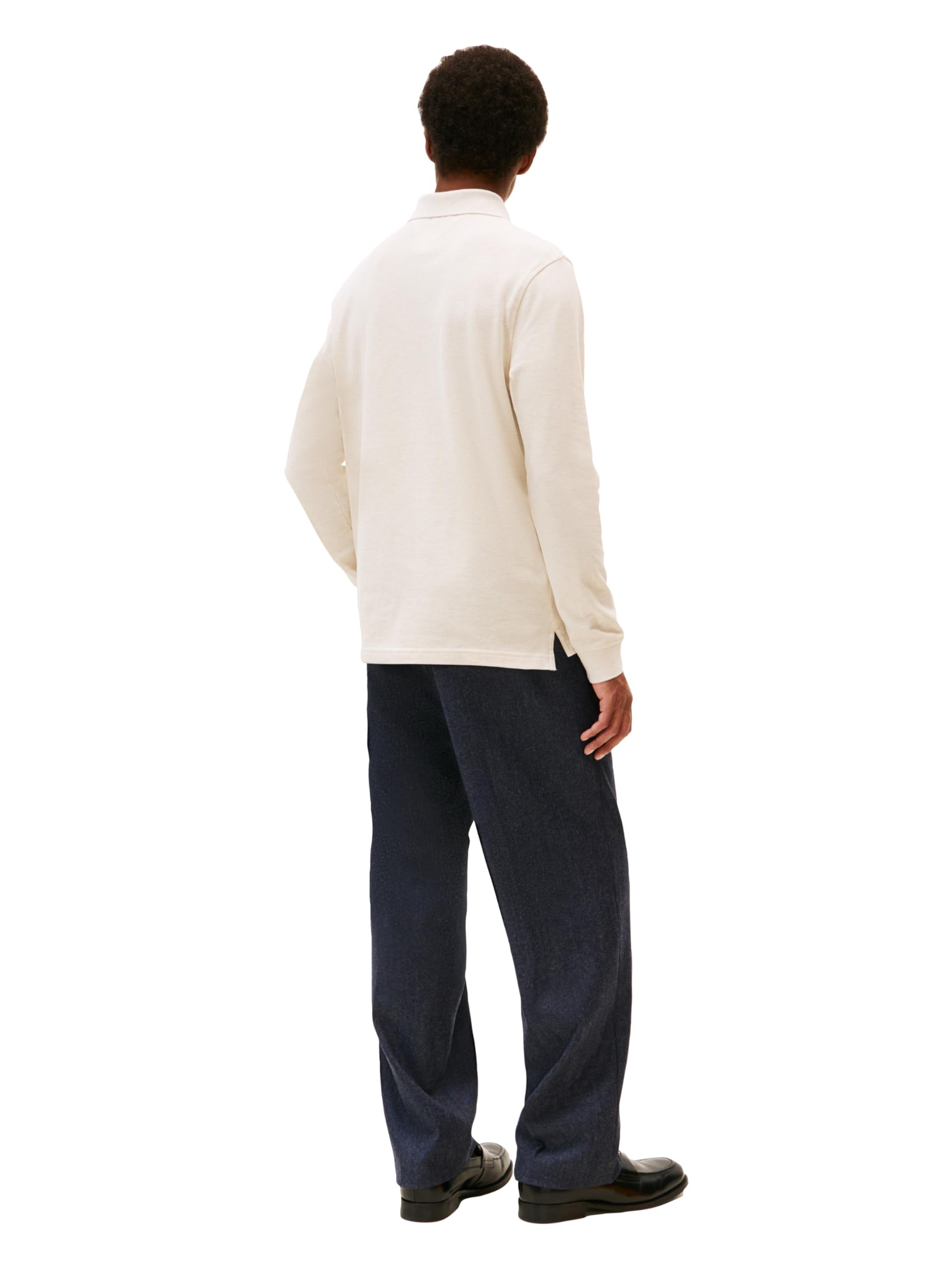 Tommy Hilfiger Men's Long Sleeve Polo Shirts in Regular Fit with Stretch and Organic Pique Cotton