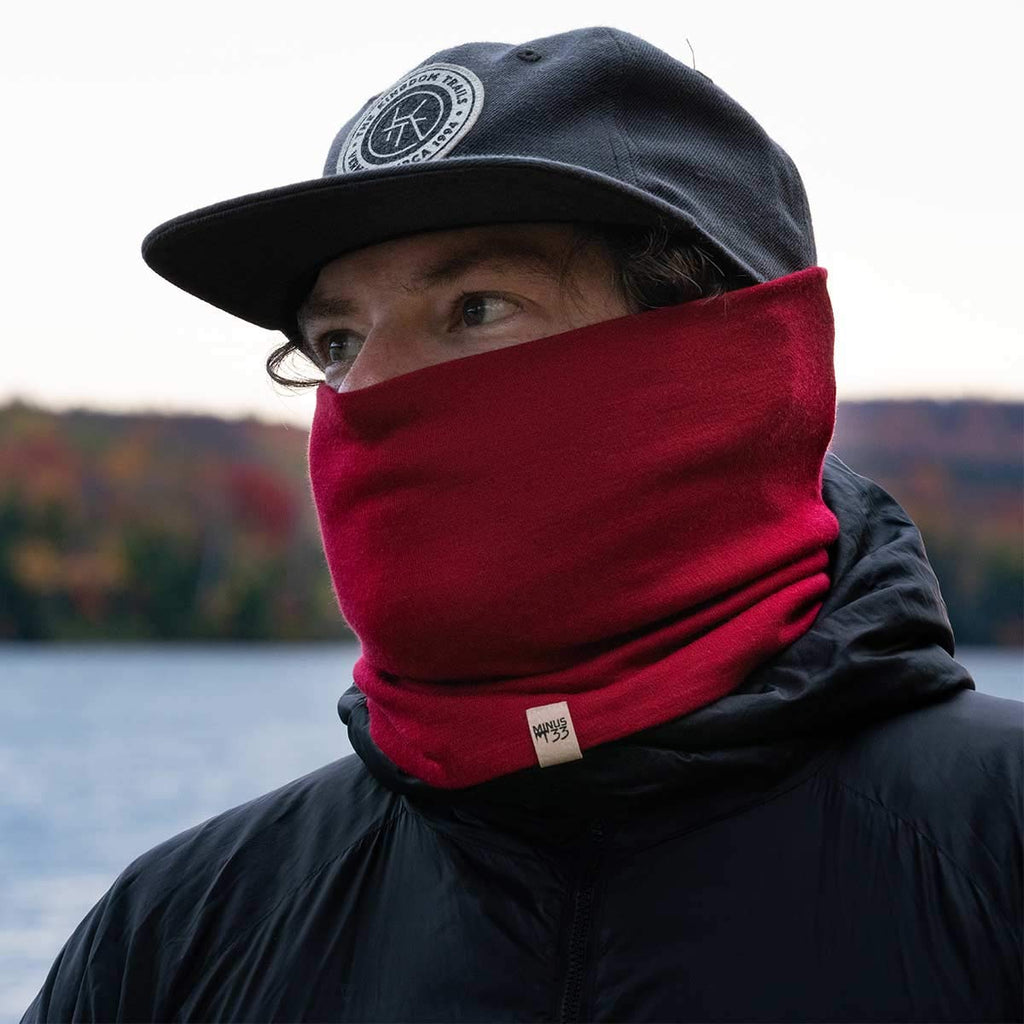 100% Merino Wool - Midweight Neck Gaiter - Skiing Neck Warmer - Winter Face Mask - Multipurpose Headwear