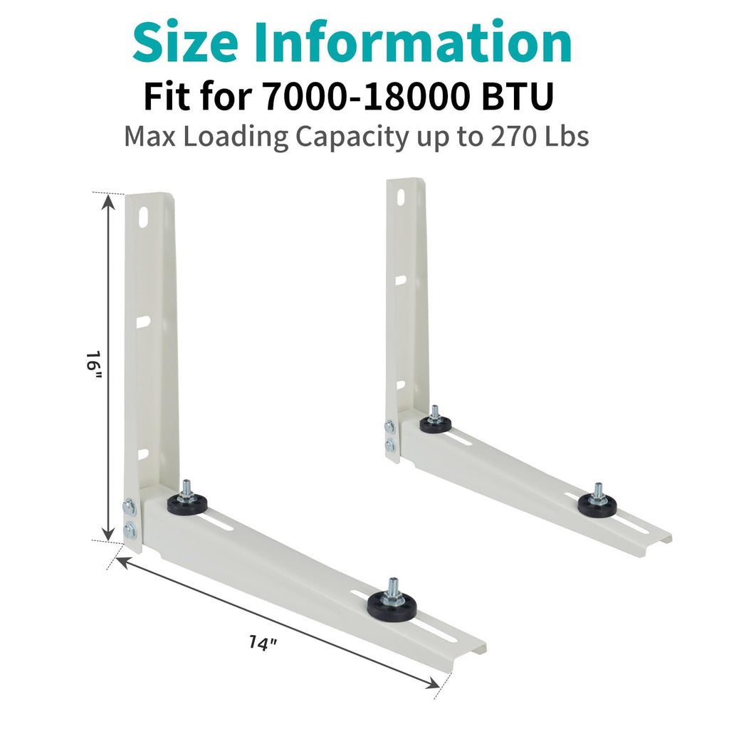Mini Split Wall Mounting Bracket for 7000-18000 BTU Air Conditioner Heat Pump System Unit,Heavy Duty Foldable mini Split Bracket