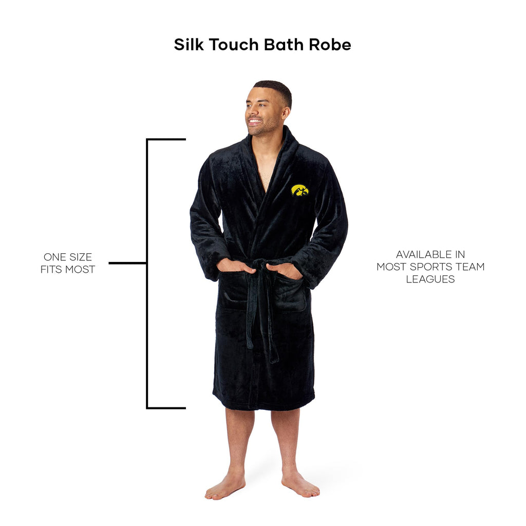 Northwest NCAA Adult Unisex Silk Touch Bathrobe, Officially Licensed Loungewear, Soft Plush Polyester