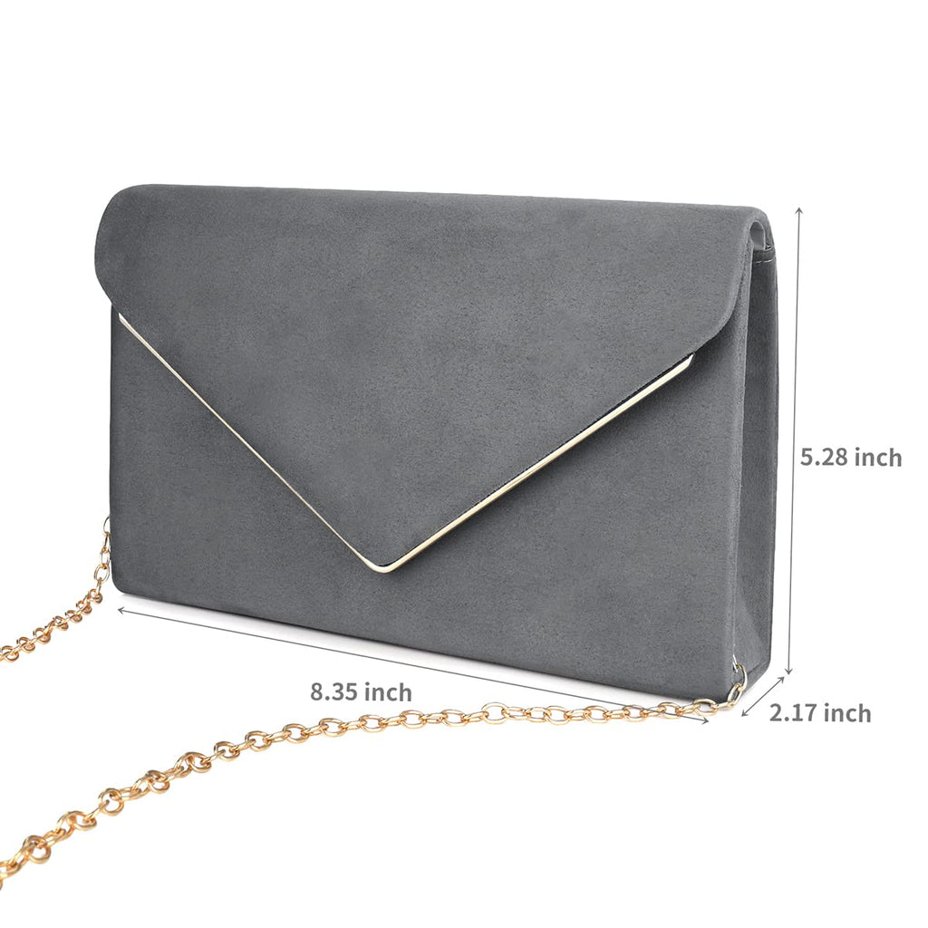 BBjinronjy Clutch Purse for Women Evening Bags Handbags for Wedding Party Cocktail Prom Faux Suede Crossbody Shoulder Bag